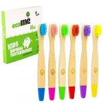 Kids Bamboo Toothbrushes | Perfect for Toddler | 6 Vibrant Colours | BPA Free Soft & Gentle Bristles | Children's Eco Friendly Toothbrush