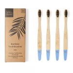 Wild & Stone | Organic Bamboo Toothbrush | Four Different Pattens | Firm Fibre Bristles | 100% Biodegradable Handle | Vegan Eco Friendly Bamboo Toothbrushes