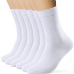 6 Pairs Socks Women Size 3-5 Cotton Socks Women mens Sports White Winter Classic Comfortable Breathable with Elastic Cuff Everyday for Men and Women