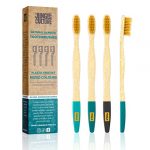 Jungle CultureÂ® Premium Bamboo Toothbrushes â€¢ BPA Free Soft Bristle Toothbrush Set of 4 for Adults â€¢ Natural Wooden Toothbrushes â€¢ Zero Waste Dental Care â€¢ Eco-Friendly Biodegradable & Compostable