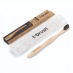 t-brush NONO Bamboo Toothbrush Ultra Soft Black | Ergonomic Special Design | Rounded 20.000 Bristle Tips | Safest for The Most Gentle Gums | Eco-Friendly Vegan Cruelty-Free BPA-Free | in Craft Paper